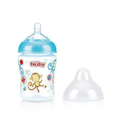 Nuby Turquoise Anti-Colic Wide Neck Bottle 3months+ 360ml RRP 7.99 CLEARANCE XL 2.99